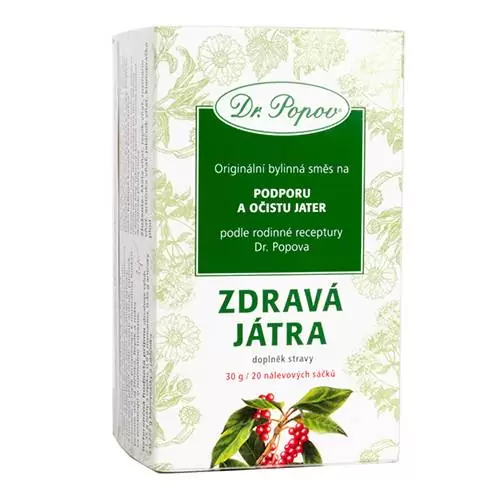 Dr. Popov Čaj Zdravá játra 20 x 1,5 g