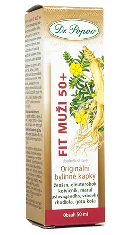 Dr. Popov Bylinné kapky Fit muži 50+ 50 ml