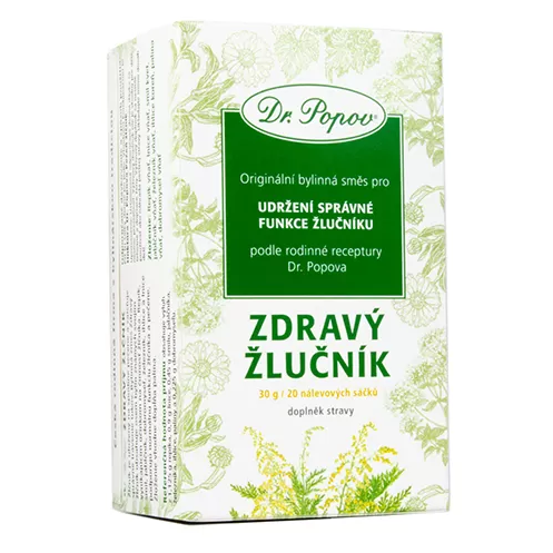 Dr. Popov Čaj Zdravý žlučník 20 x 1,5 g