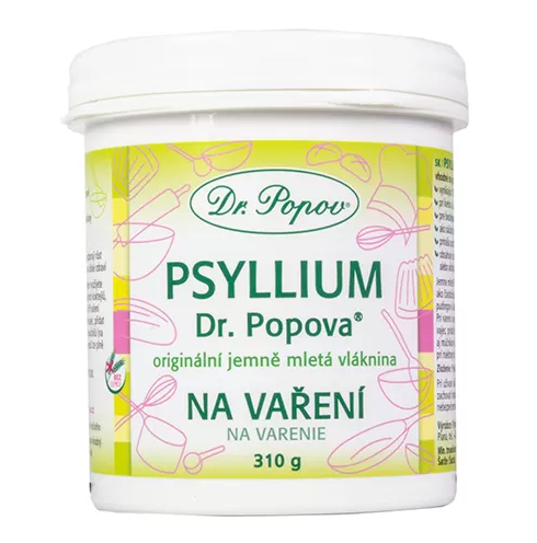Dr. Popov Psyllium Vláknina NA VAŘENÍ dóza 310 g