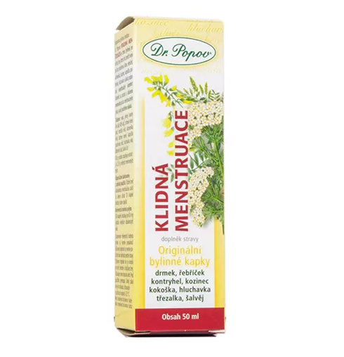 Dr. Popov Bylinné kapky Klidná menstruace 50 ml