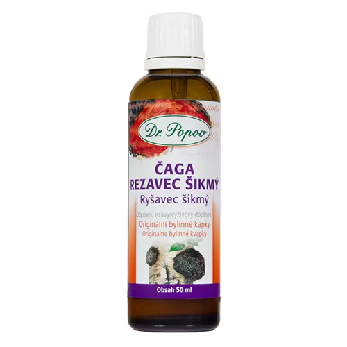 Dr. Popov Bylinné kapky Čaga-Rezavec šikmý 50 ml
