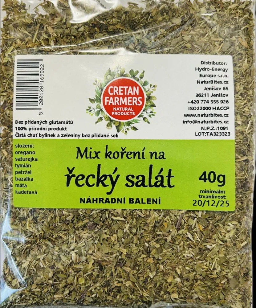 CRETAN FARMERS Mix koření na Řecký salát eko balení 40 g