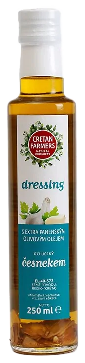 CRETAN FARMERS Dressing s extra panenským olivovým olejem Česnek 250 ml