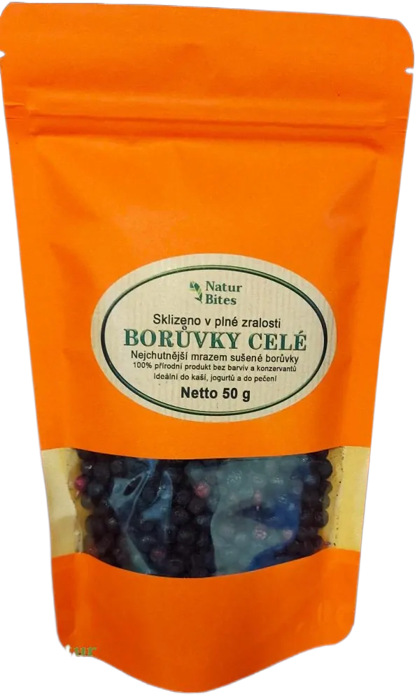 NaturBites Lesní borůvky lyofilizované (sušené mrazem) 50 g