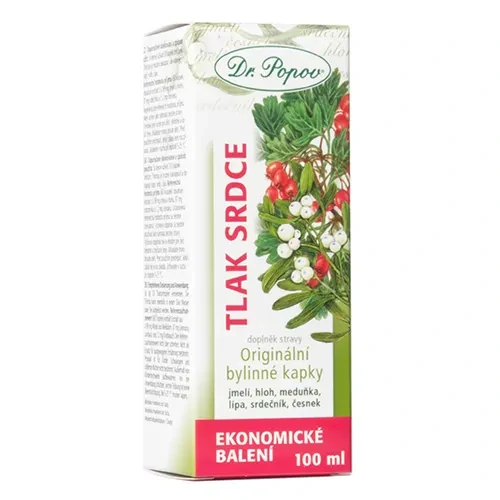 Dr. Popov Bylinné kapky Tlak srdce 100 ml