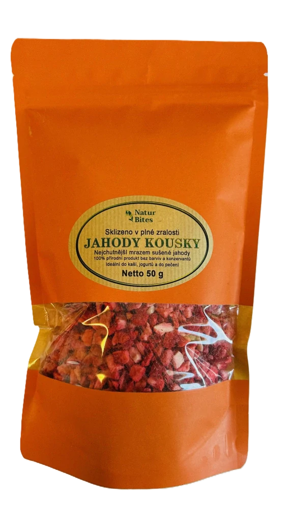 NaturBites Jahody lyofilizované-kousky (sušené mrazem) 50g