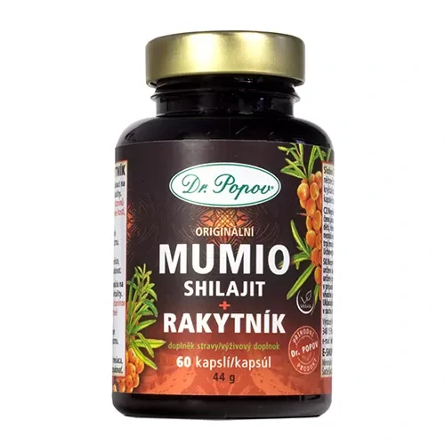Dr. Popov Mumio (Shilajit) s rakytníkem, 60 kapslí