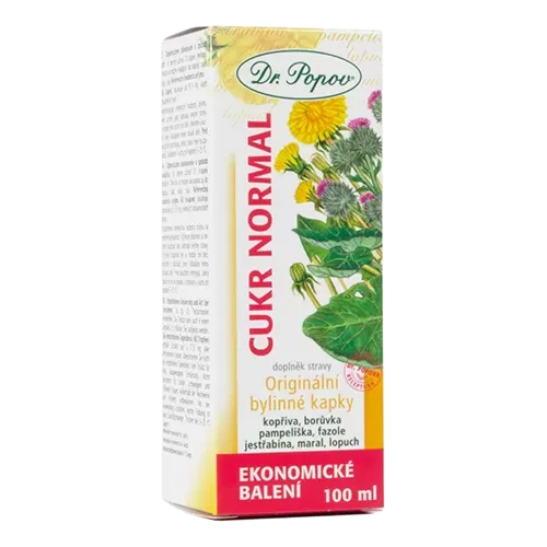 Dr. Popov Bylinné kapky Cukr normal 100 ml