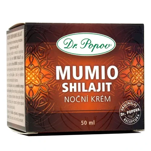 Dr. Popov Mumio (Shilajit) výživný noční krém, 50 ml