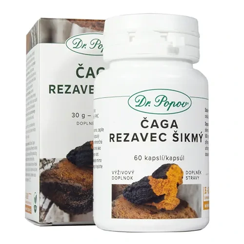 Dr. Popov Čaga-Rezavec šikmý (extrakt), 60 kapslí