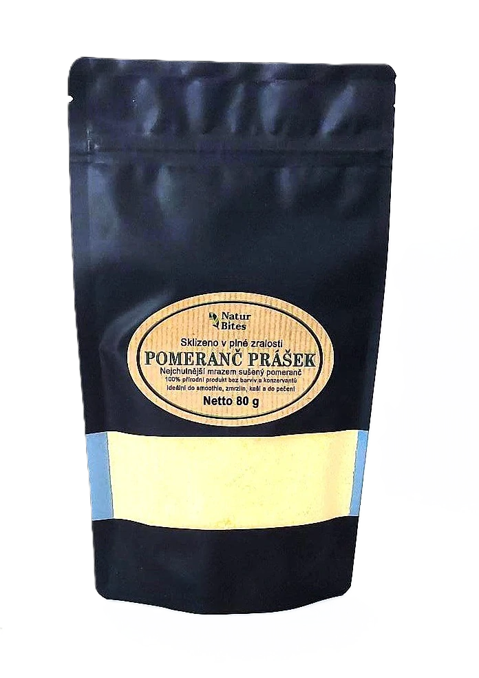 NaturBites Pomeranč lyofilizovaný-prášek 80 g