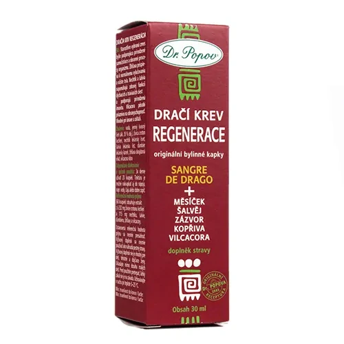 Dr. Popov Bylinné kapky Dračí krev REGENERACE (Sangre de Drago), 30 ml