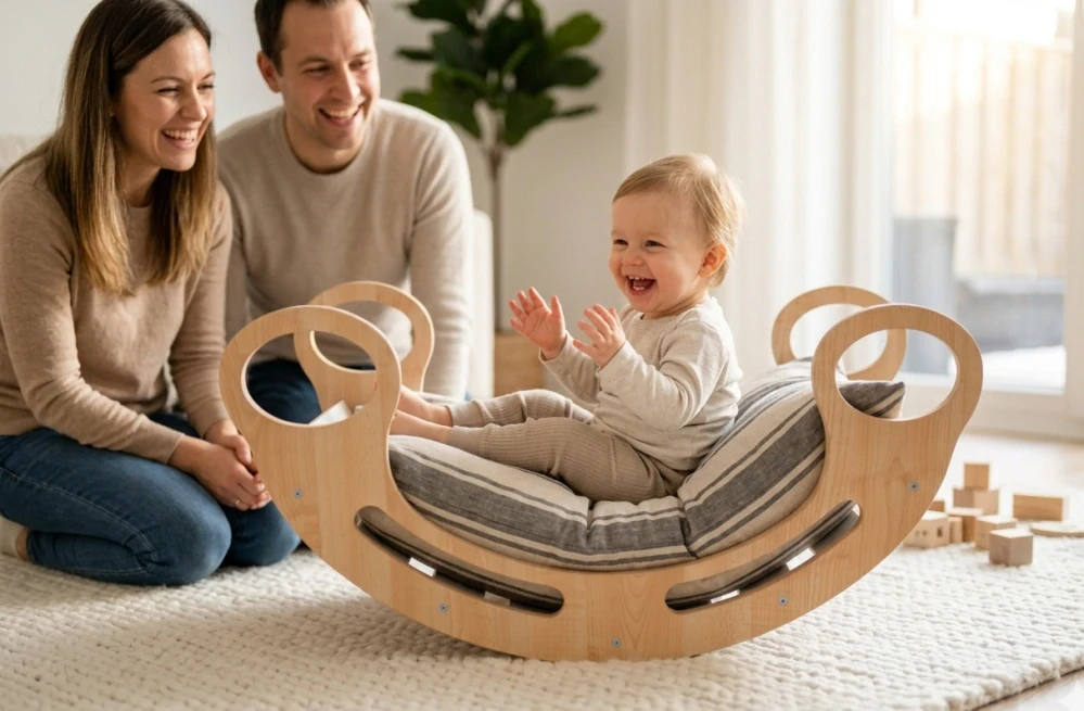 CZ Montessori houpačka pro děti 5v1 Maple / White