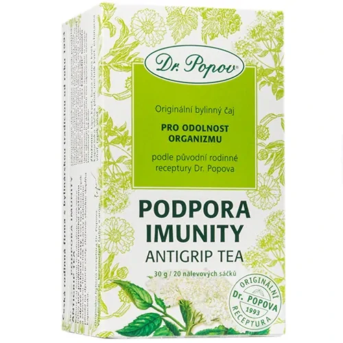 Dr. Popov Čaj Podpora imunity Antigrip tea 20 x 1,5 g