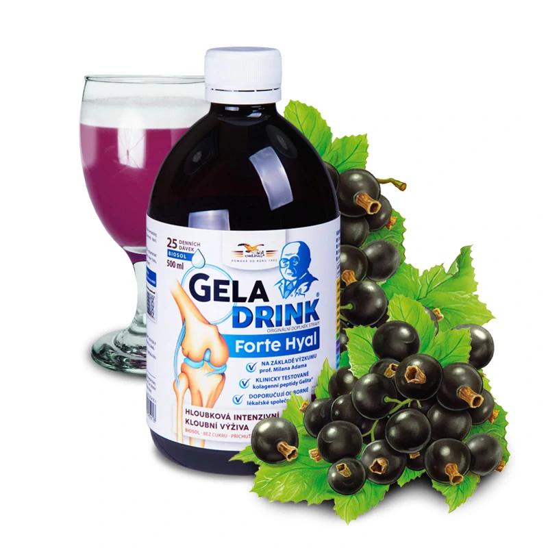 ORLING Geladrink Forte Hyal Biosol Černý rybíz 500 ml
