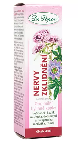 Dr. Popov Bylinné kapky Nervy zklidnění 50 ml