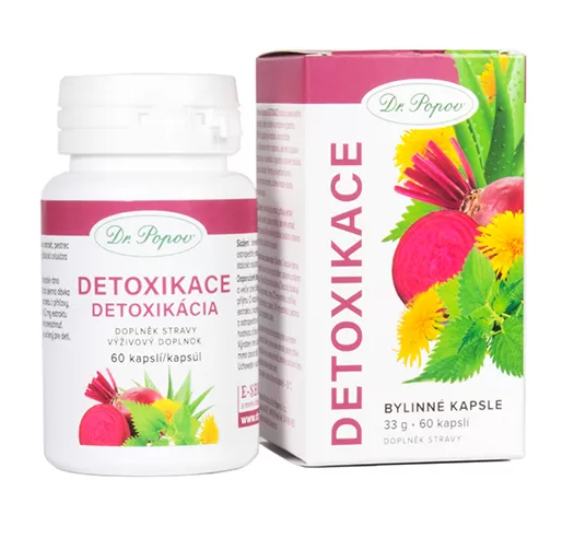 Dr. Popov Bylinné kapsle Detoxikace 60 kapslí