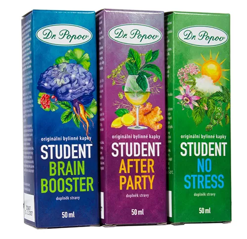 Dr. Popov Bylinné kapky STUDENT Brain booster 50 ml