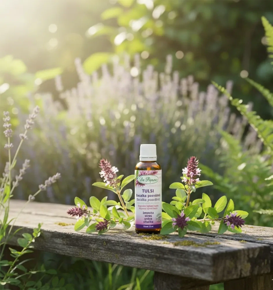 Dr. Popov Bylinné kapky Tulsi-Bazalka posvátná 50 ml