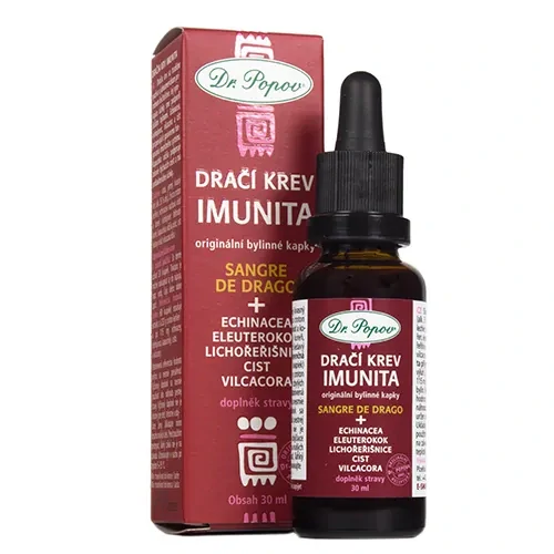 Dr. Popov Bylinné kapky Dračí krev IMUNITA (Sangre de Drago), 30 ml