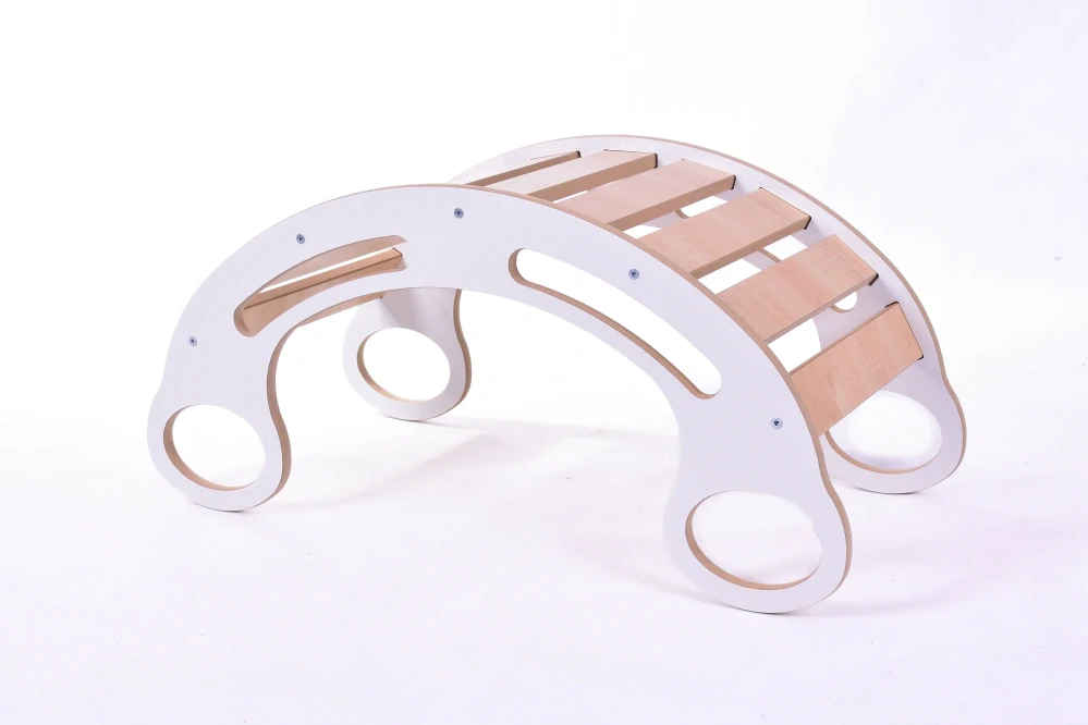 CZ Montessori houpačka pro děti 5v1 White/Maple