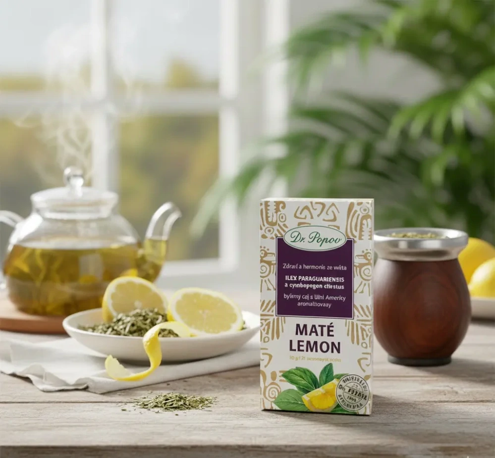 Dr. Popov Čaj Maté Lemon 20 x 1,5 g