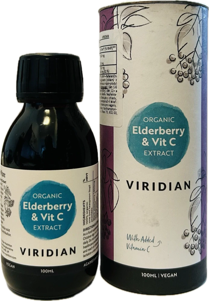 Viridian Elderberry Extract + Vitamin C 100ml Organic