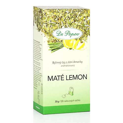 Dr. Popov Čaj Maté Lemon 20 x 1,5 g
